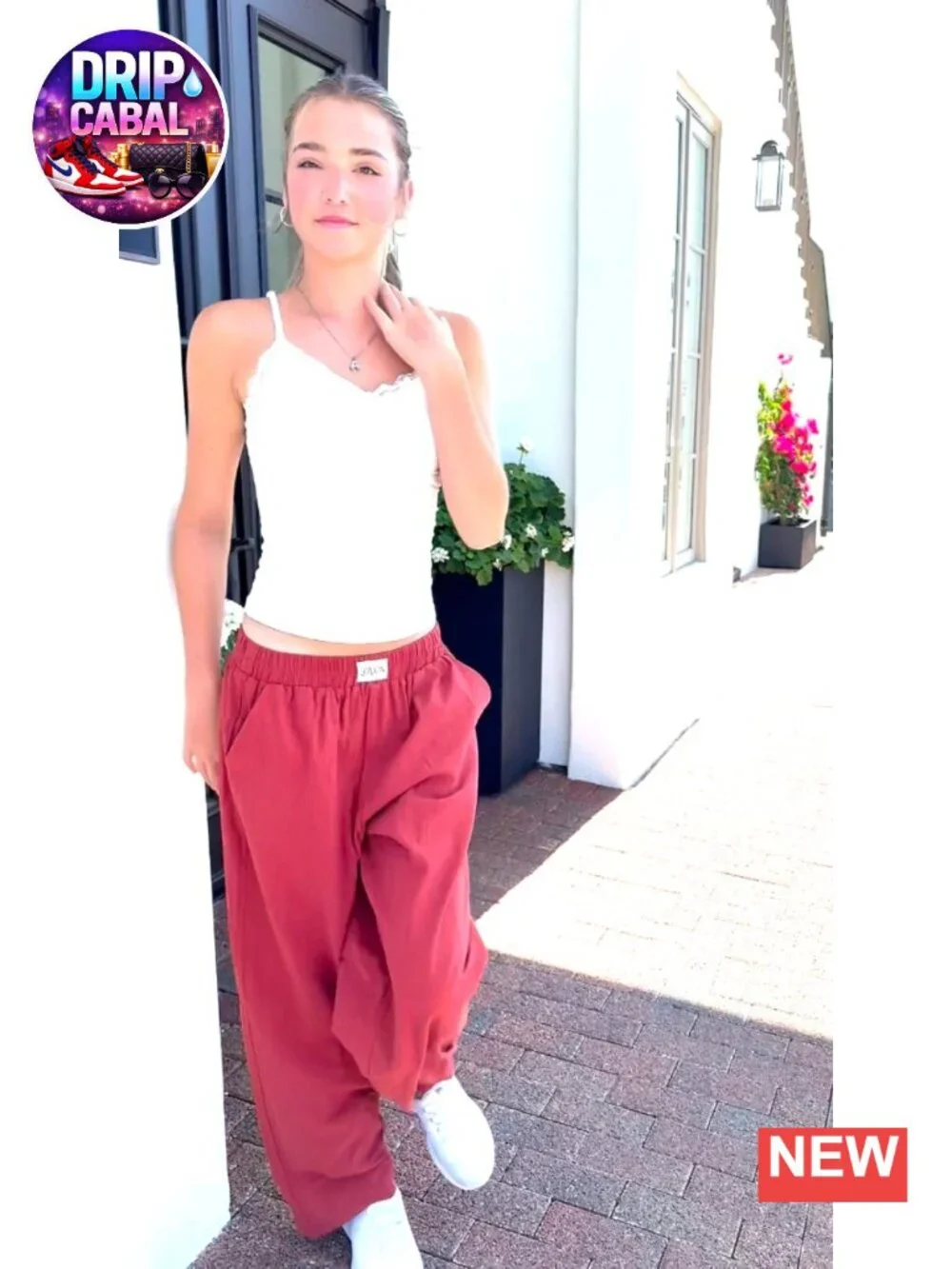 Linen Wide Leg Pants Women Cotton Elastic Waist Palazzo Travel Beach Summer